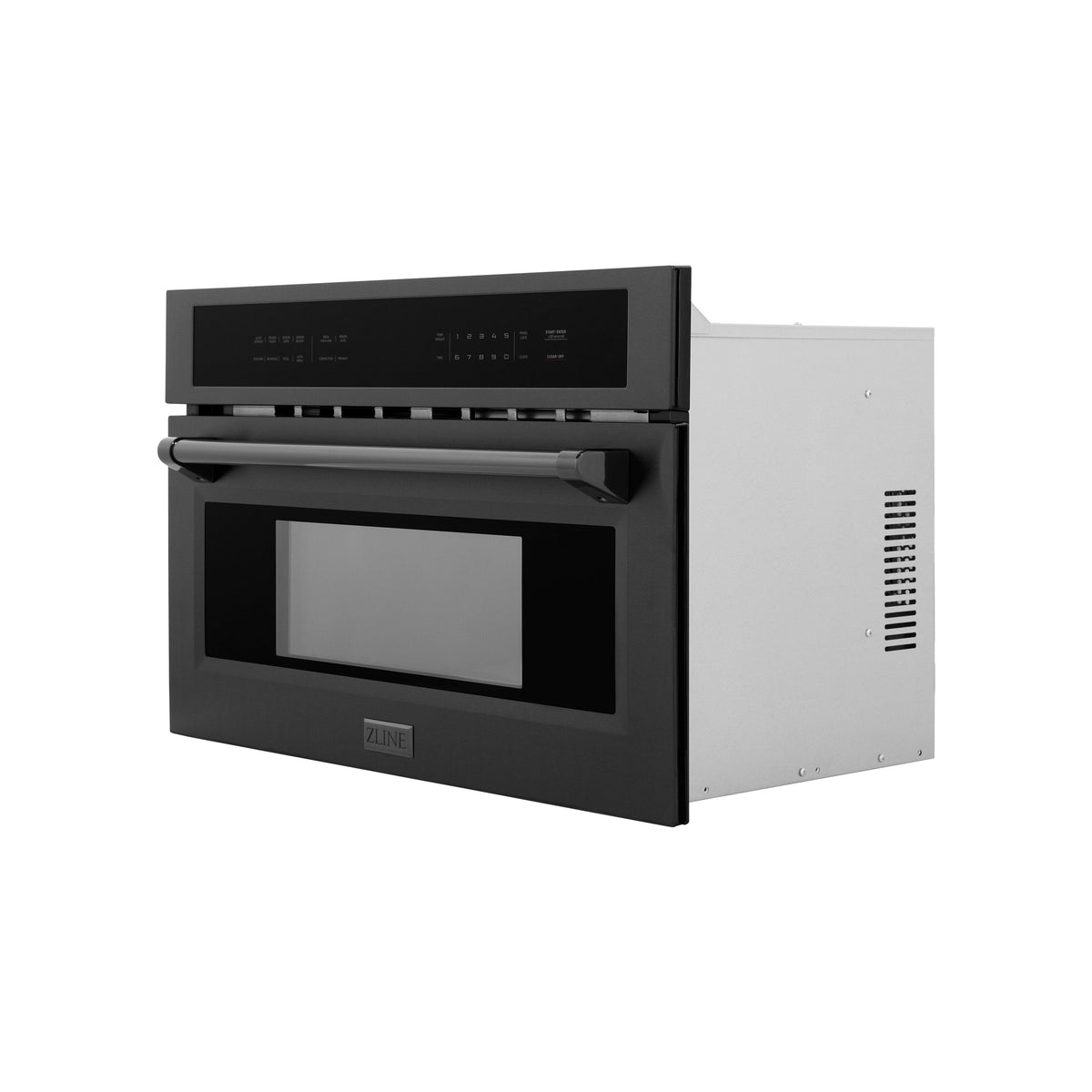 ZLINE 30” 1.6 cu ft. Built-in Convection Microwave Oven in Black Stainless Steel with Speed and Sensor Cooking (MWO-30-BS)