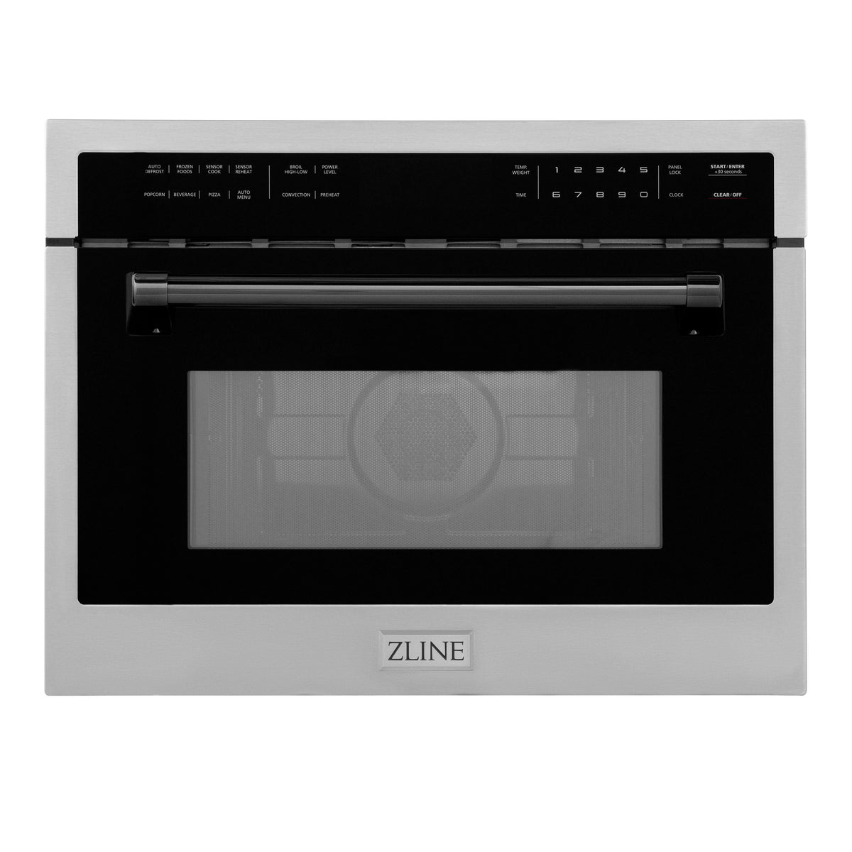 ZLINE Autograph Edition 24" 1.6 cu ft. Built-in Convection Microwave Oven in Stainless Steel and Matte Black Accents (MWOZ-24-MB)