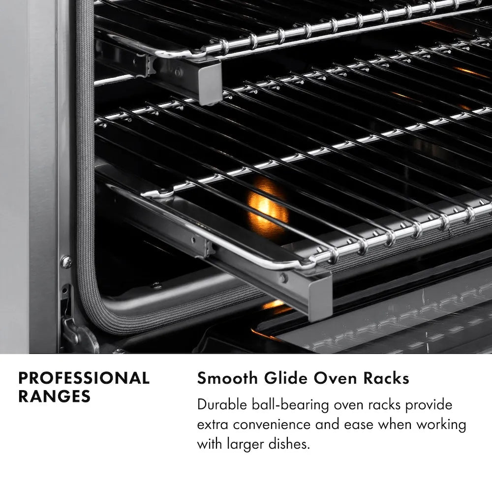 ZLINE Autograph Edition 36 in. 5.2 cu. ft. Paramount Gas Range with 6 Burner Cooktop and Convection Gas Oven in Stainless Steel and Champagne Bronze Accents (SGRZ-36-CB)