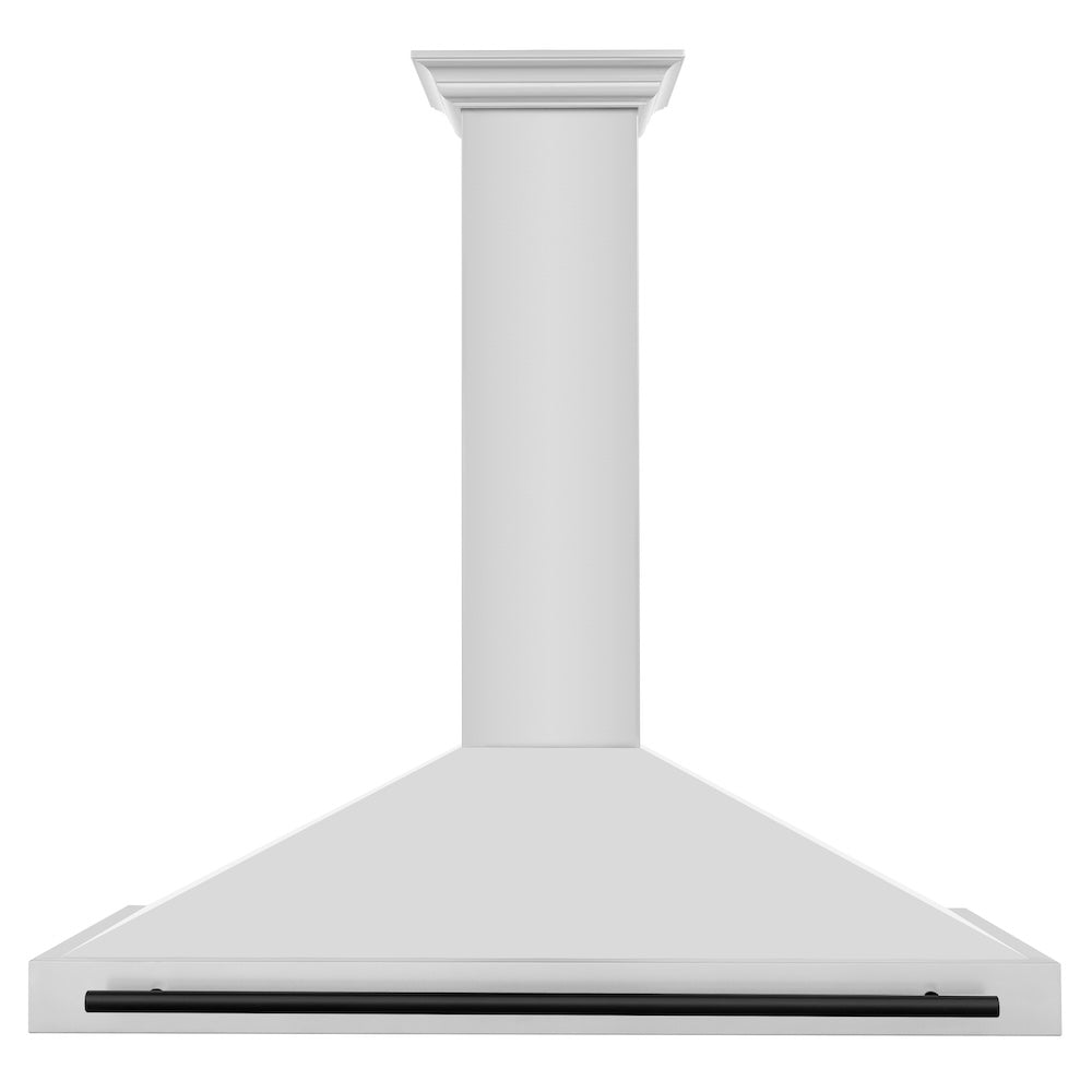 ZLINE 48 in. Autograph Edition Convertible Stainless Steel Range Hood with Stainless Steel Shell and Matte Black Accents (KB4STZ-48-MB)