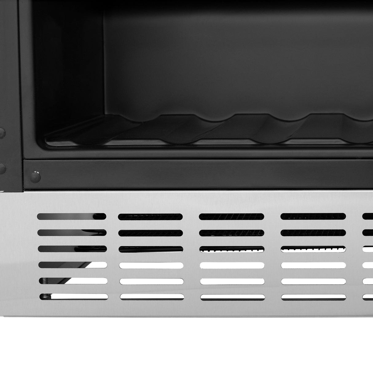 ZLINE 24" Autograph Edition 154 Can Beverage Cooler Fridge with Adjustable Shelves in Stainless Steel with Matte Black Accents (RBVZ-US-24-MB)