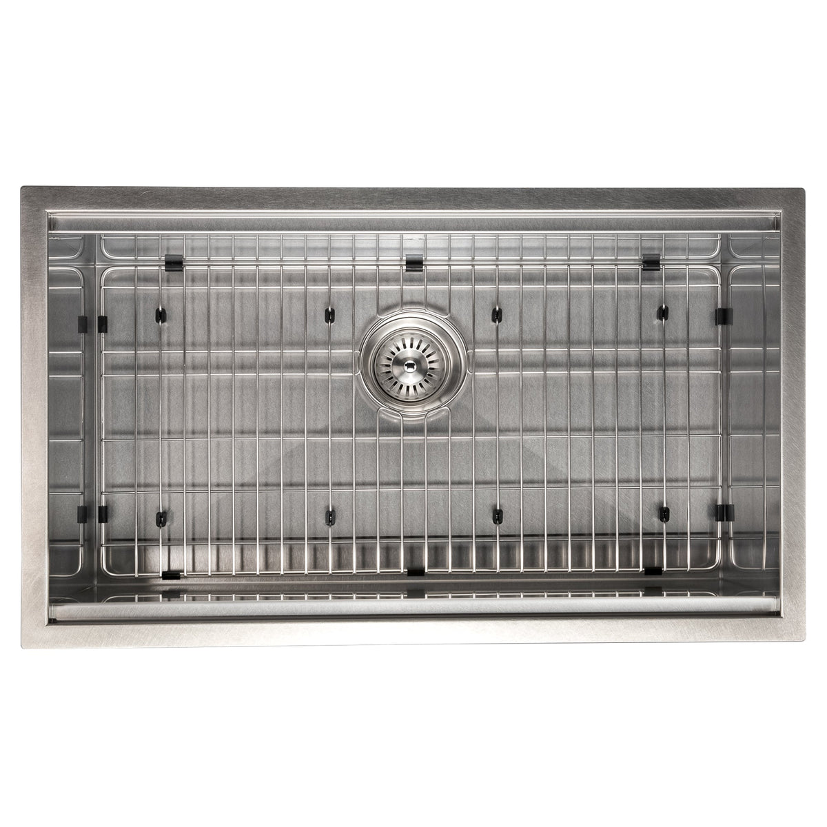 ZLINE 33 in. Garmisch Undermount Single Bowl Satin Stainless Steel Kitchen Sink with Bottom Grid and Accessories (SLS-33S)