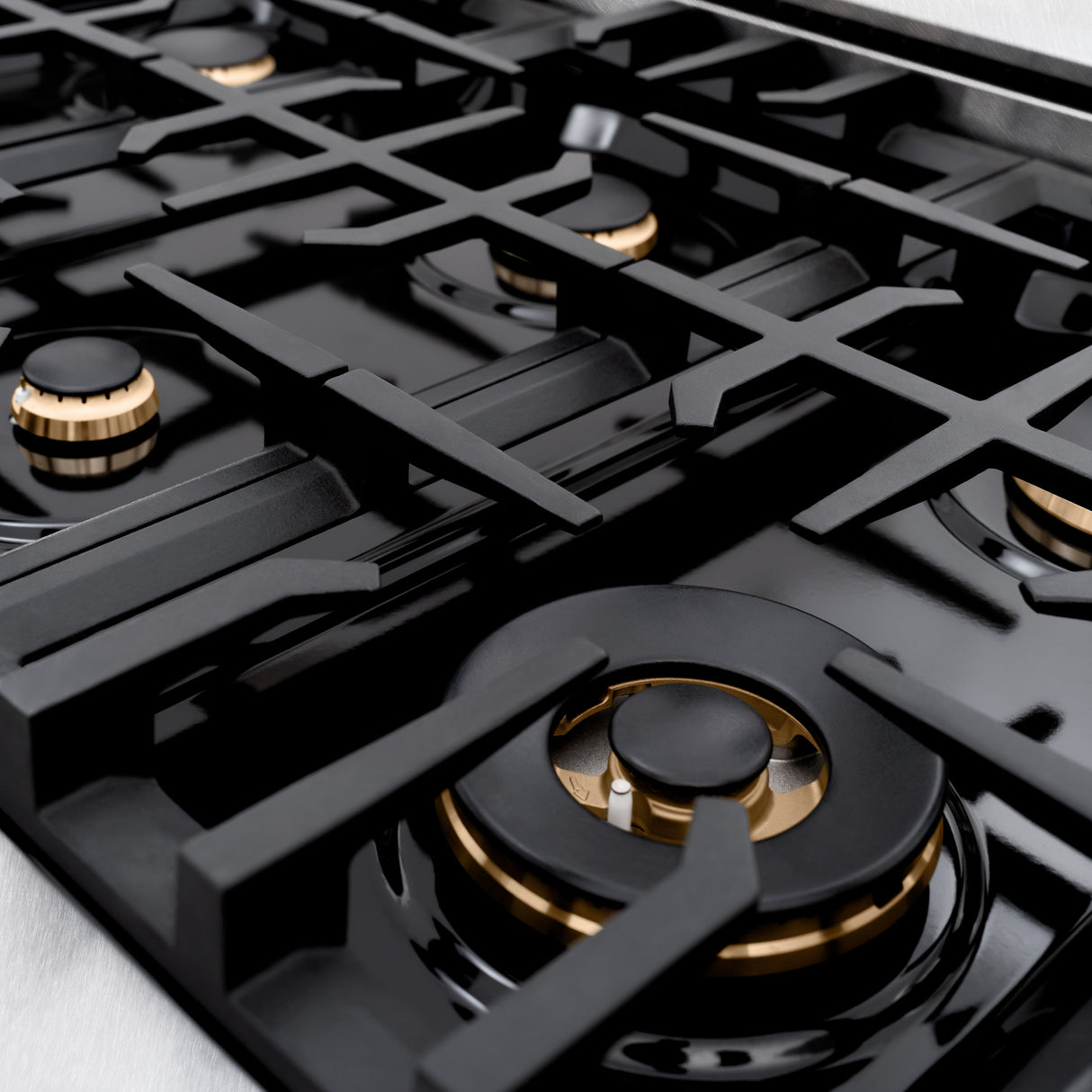 ZLINE 48 in. 6.7 cu. ft. Select Double Oven Gas Range in Satin Stainless Steel with 8 Brass Burners (HGRS-BR-48)