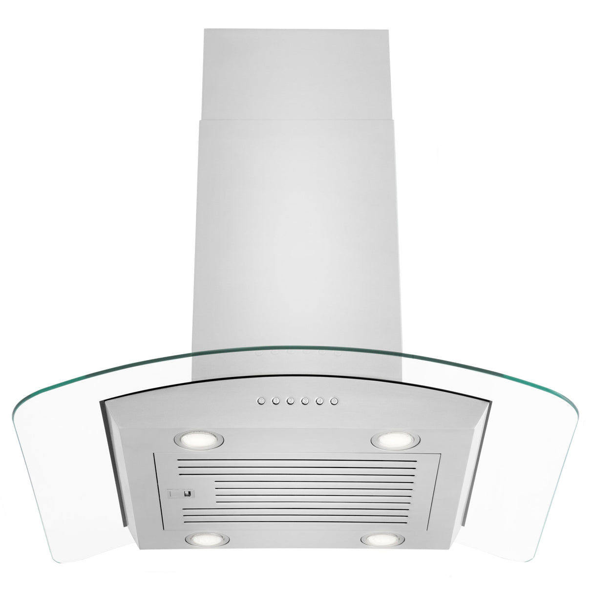 ZLINE 36” Alpine Series Convertible Island Mount Range Hood in Stainless Steel with Remote Control, LED lighting, and Dishwasher-Safe Baffle Filters (ALP70IS-36)