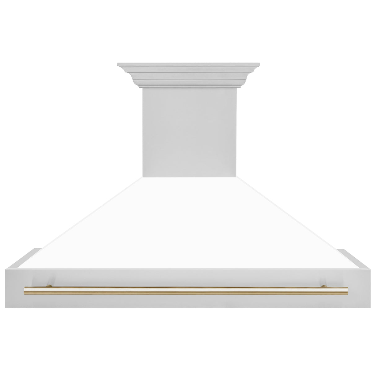 ZLINE 48 in. Autograph Edition Kitchen Package with Stainless Steel Dual Fuel Range with White Matte Door, Range Hood and Dishwasher with Polished Gold Accents (3AKP-RAWMRHDWM48-G)
