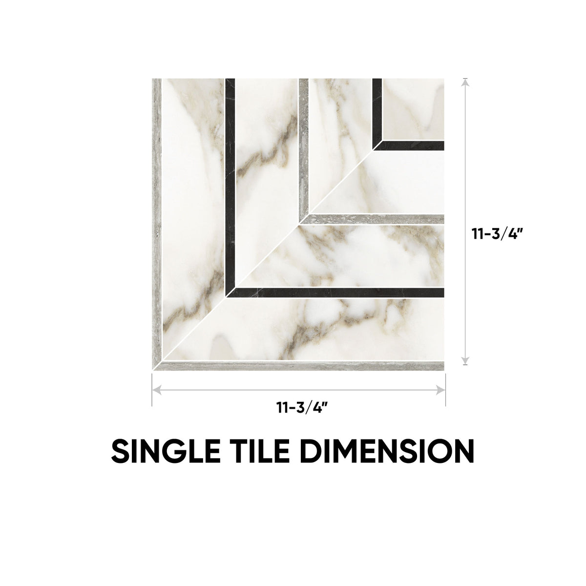 Picco La Marca Calacatta Paonazzo Honed Glazed Porcelain Mosaic