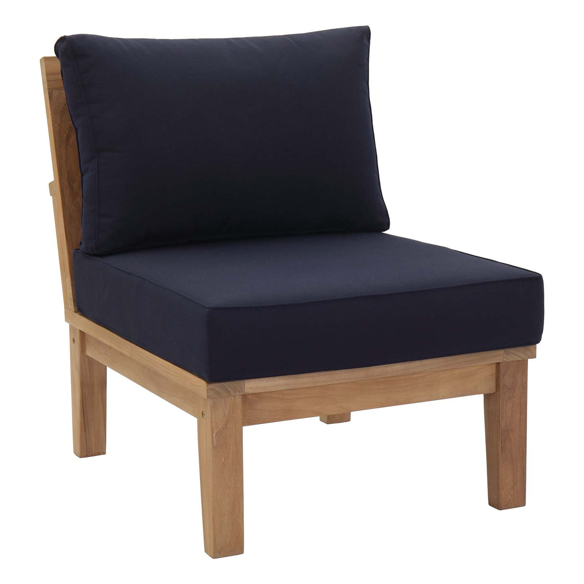 Marina Armless Outdoor Patio Teak Sofa - BUILDMYPLACE