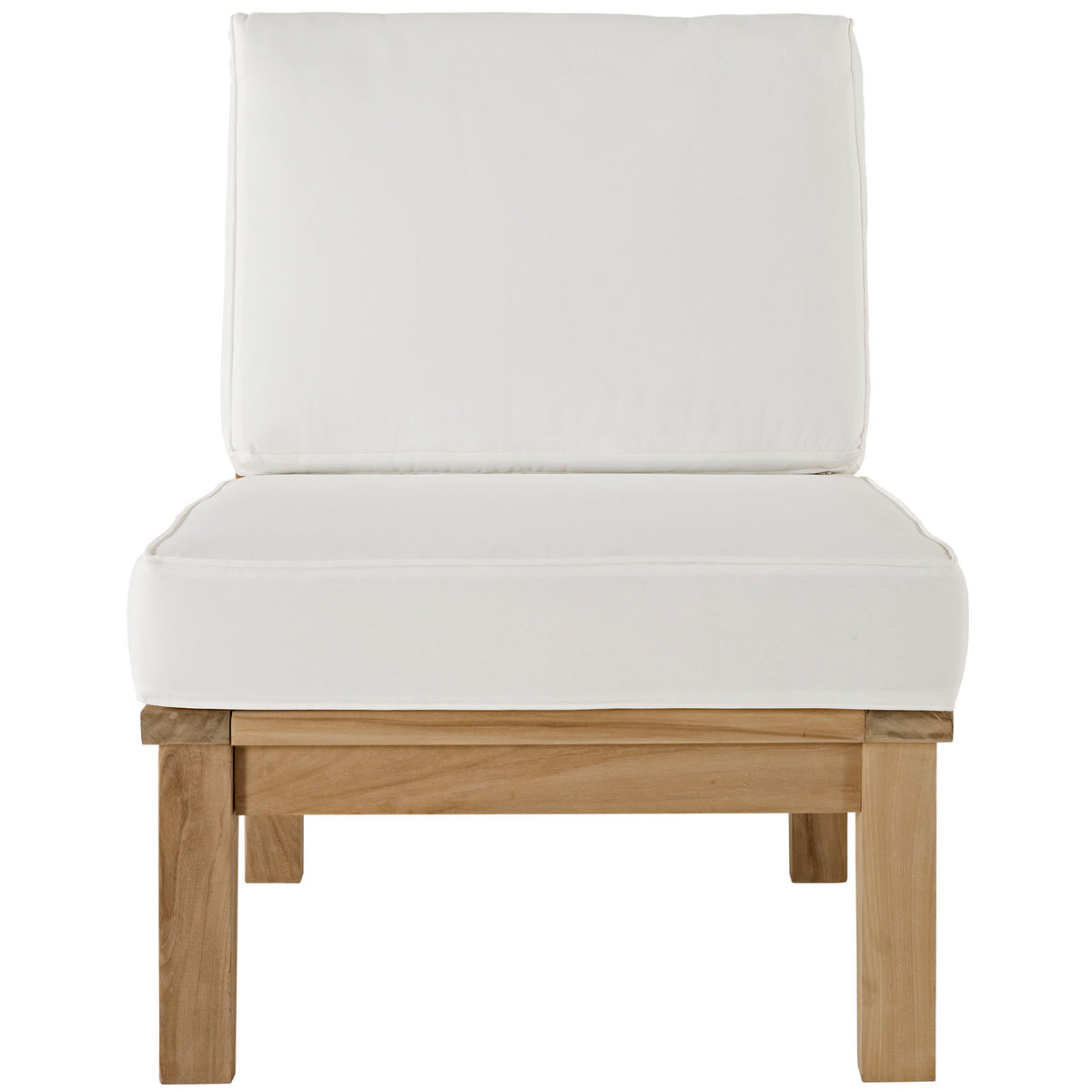 Marina Armless Outdoor Patio Teak Sofa - BUILDMYPLACE