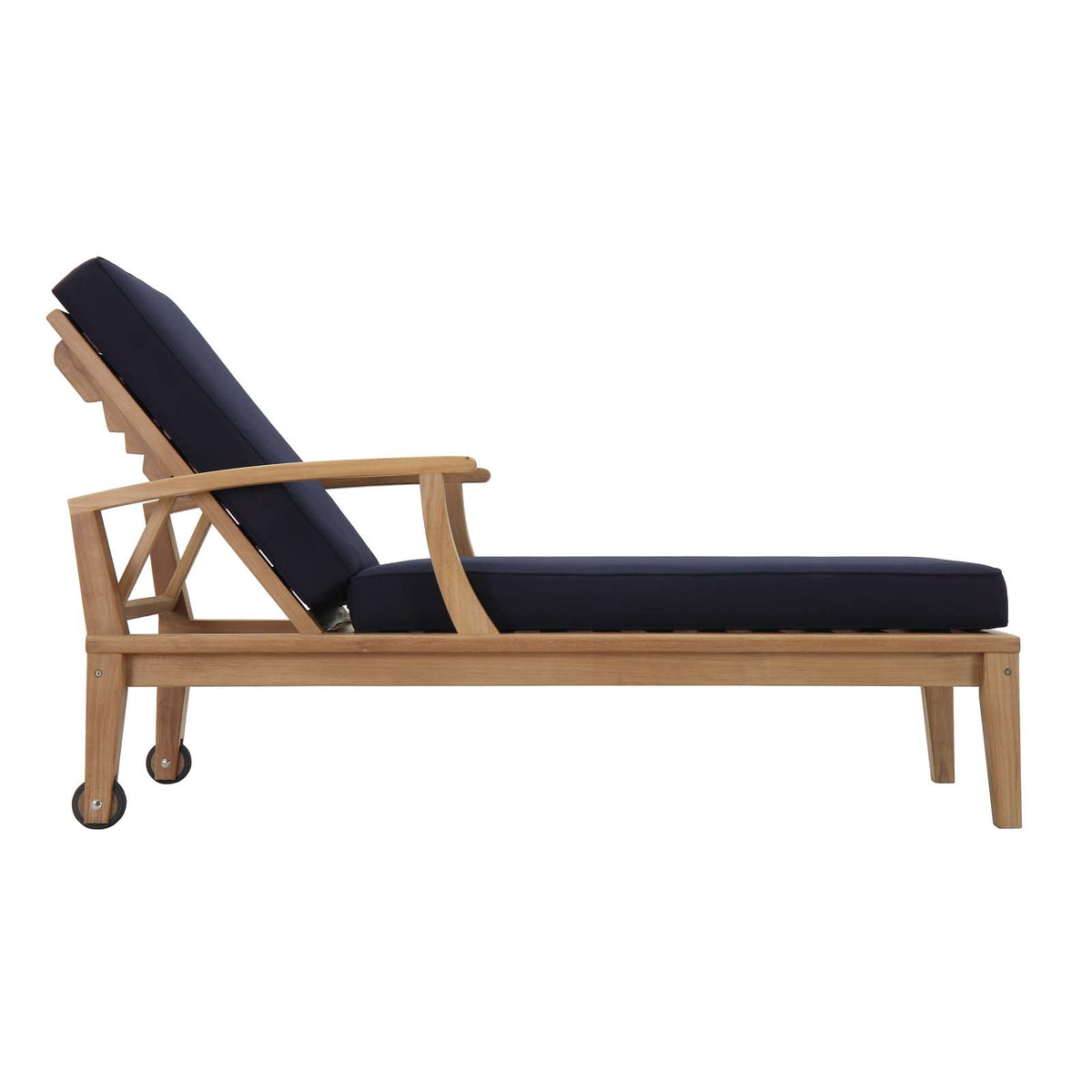 Marina Outdoor Patio Teak Single Chaise - BUILDMYPLACE