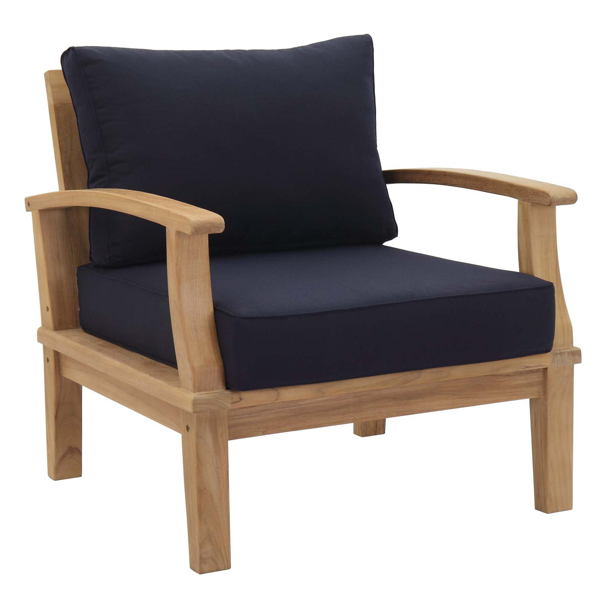 Marina 4 Piece Two Armchair Outdoor Patio Teak Set - BUILDMYPLACE