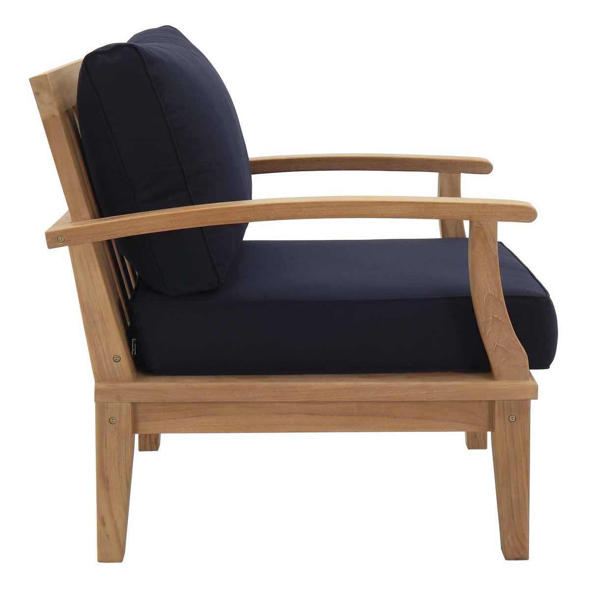 Marina 4 Piece Two Armchair Outdoor Patio Teak Set - BUILDMYPLACE