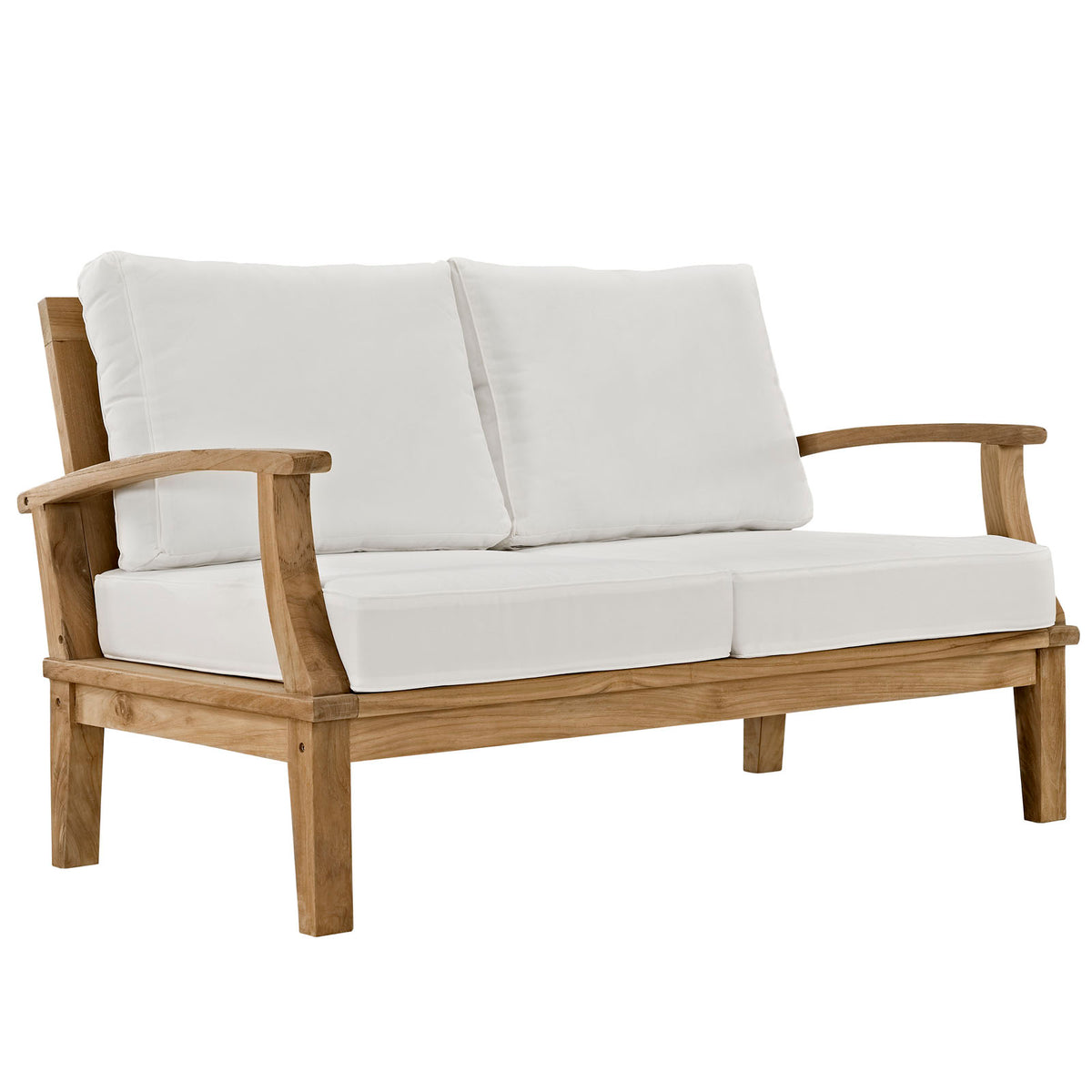 Marina 4 Piece Two Armchair Outdoor Patio Teak Set - BUILDMYPLACE