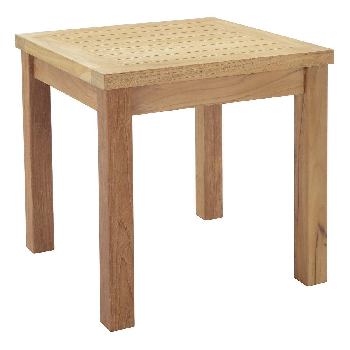 Marina 3 Piece Outdoor Patio Teak Set with Side Table - BUILDMYPLACE