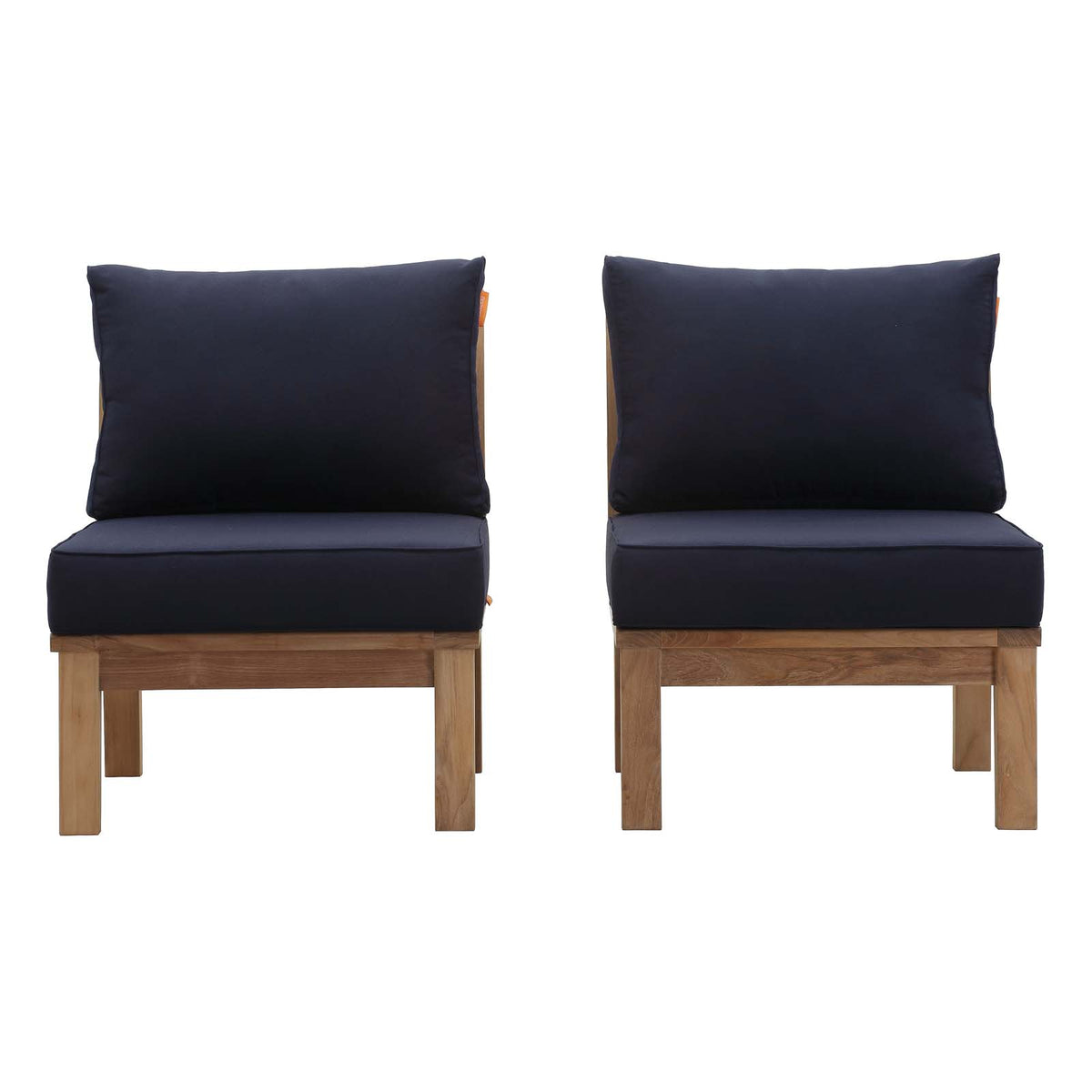 Marina 2 Piece W/ Middle Sofa Outdoor Patio Teak Set - BUILDMYPLACE