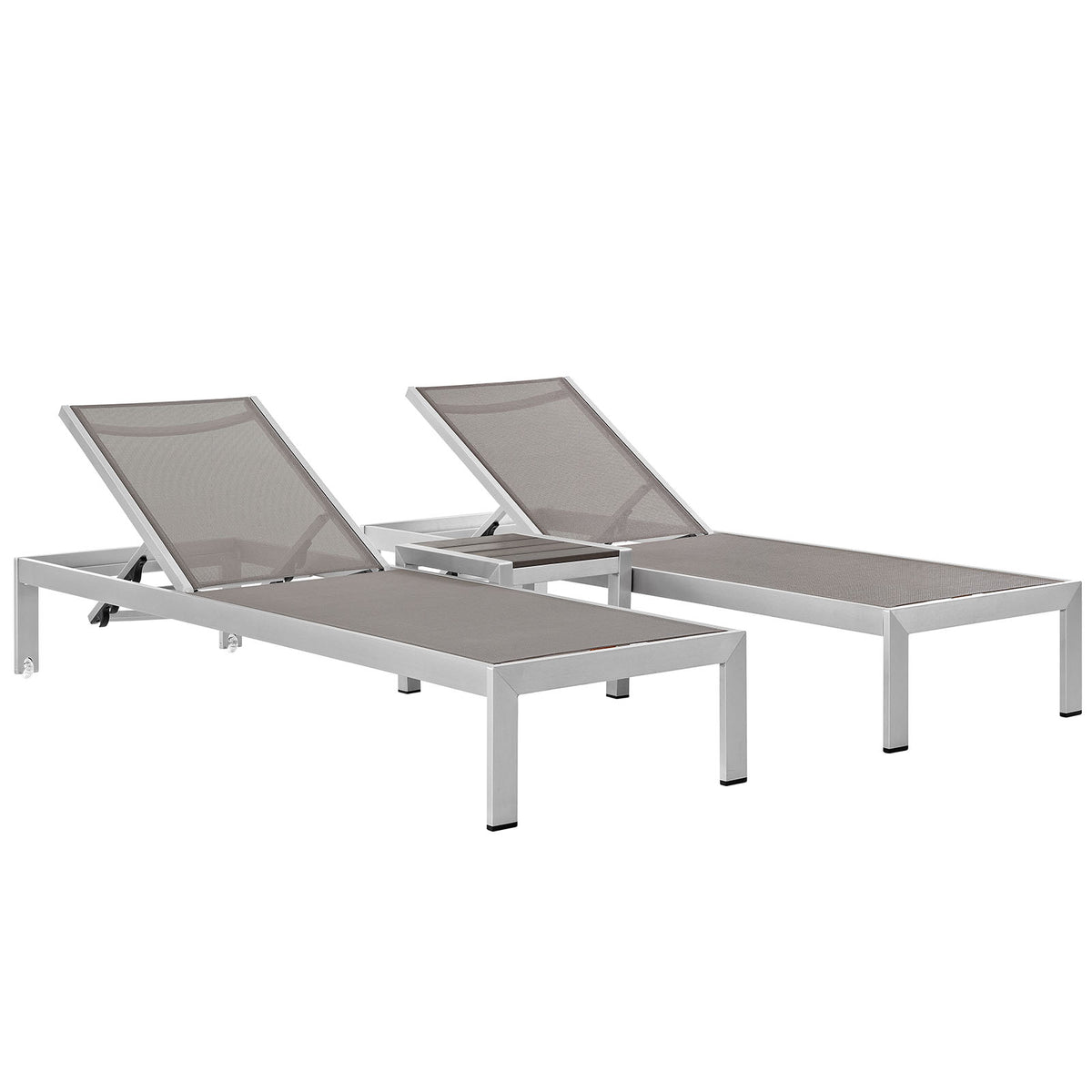 Shore 3 Piece 2 Seater Outdoor Patio Aluminum Set - BUILDMYPLACE