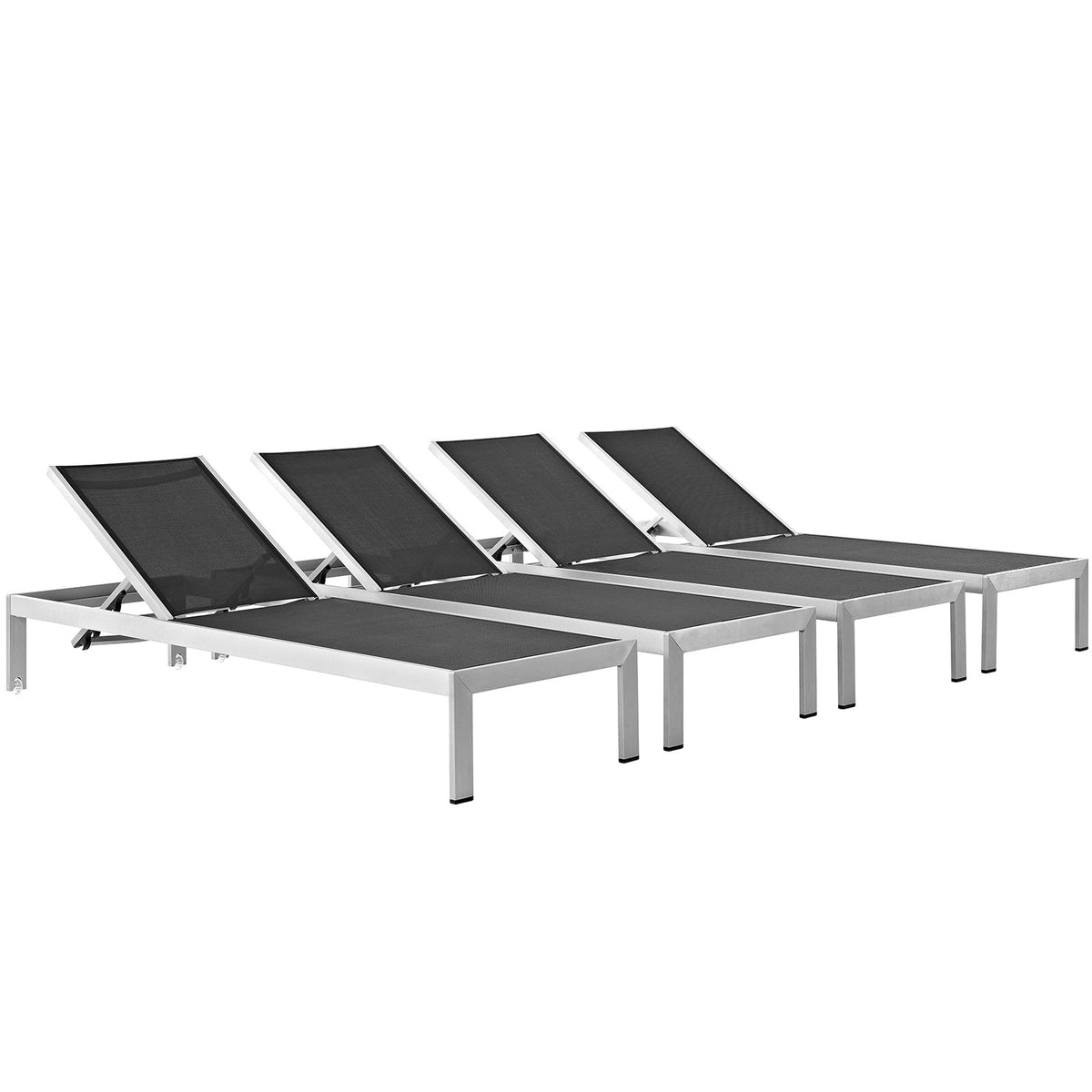 Shore Outdoor Patio Aluminum Mesh Chaise - BUILDMYPLACE