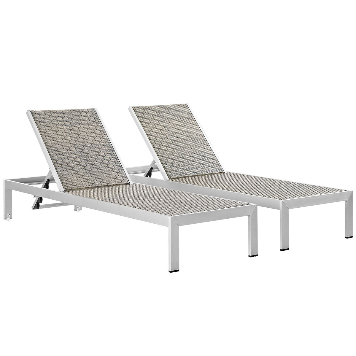 Shore Outdoor Patio Aluminum Rattan Chaise - BUILDMYPLACE