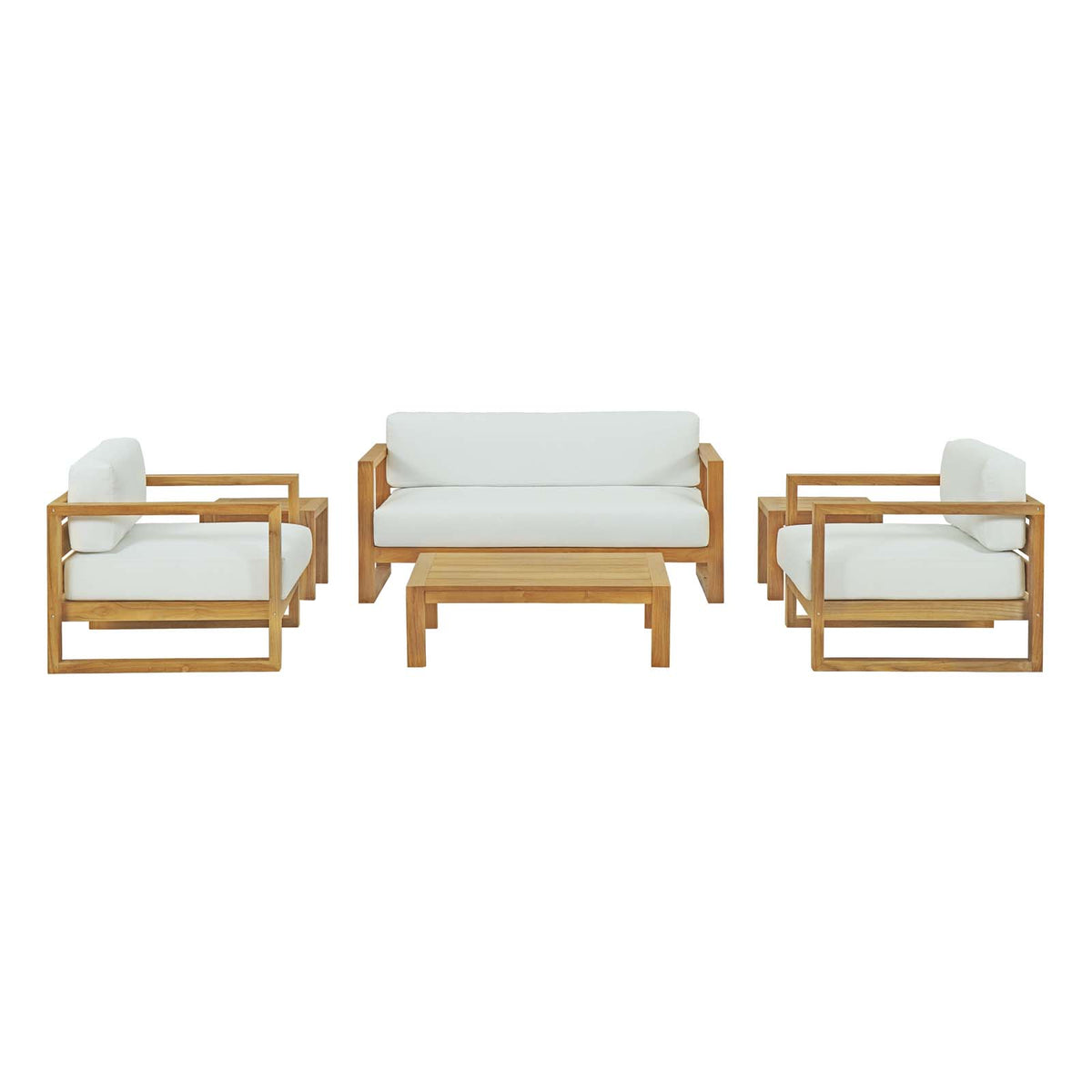 Upland 6 Piece Outdoor Patio Teak Set - BUILDMYPLACE