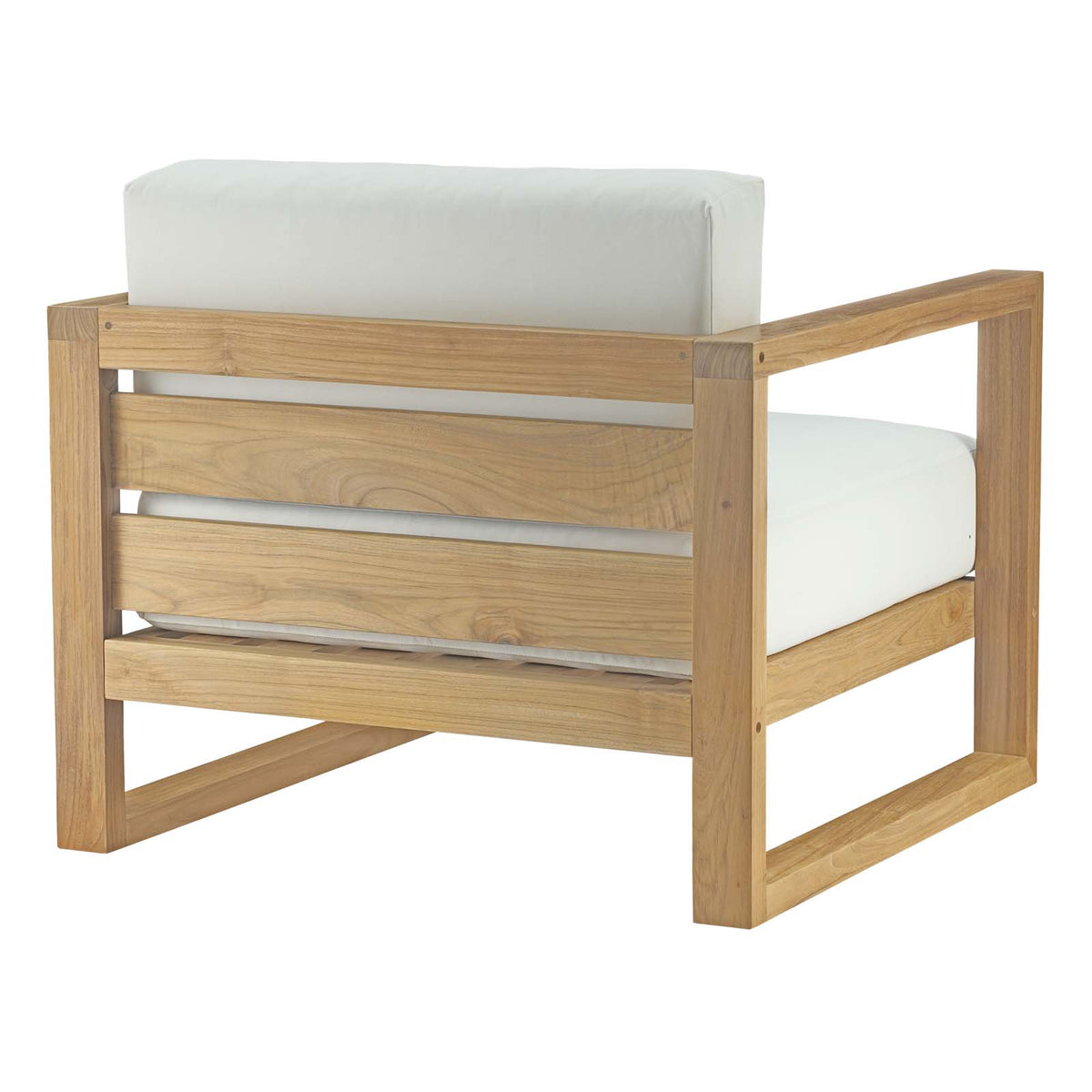 Upland 3 Piece 2 Seater Outdoor Patio Teak Set With Upland Side Table - BUILDMYPLACE