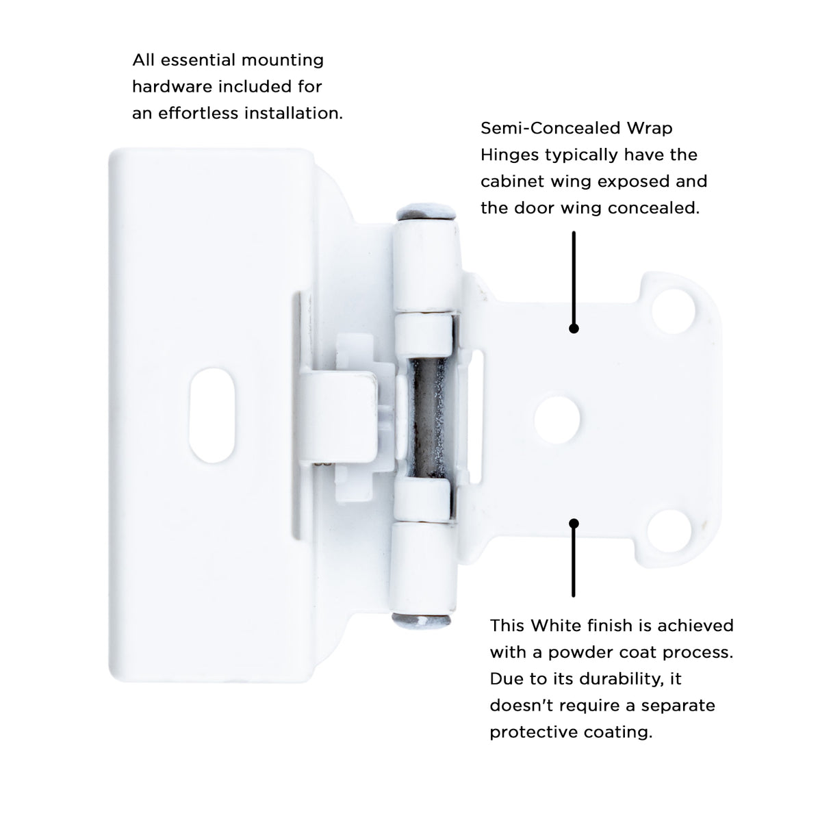 Hickory Hardware - Self-Closing Semi-Concealed Collection -