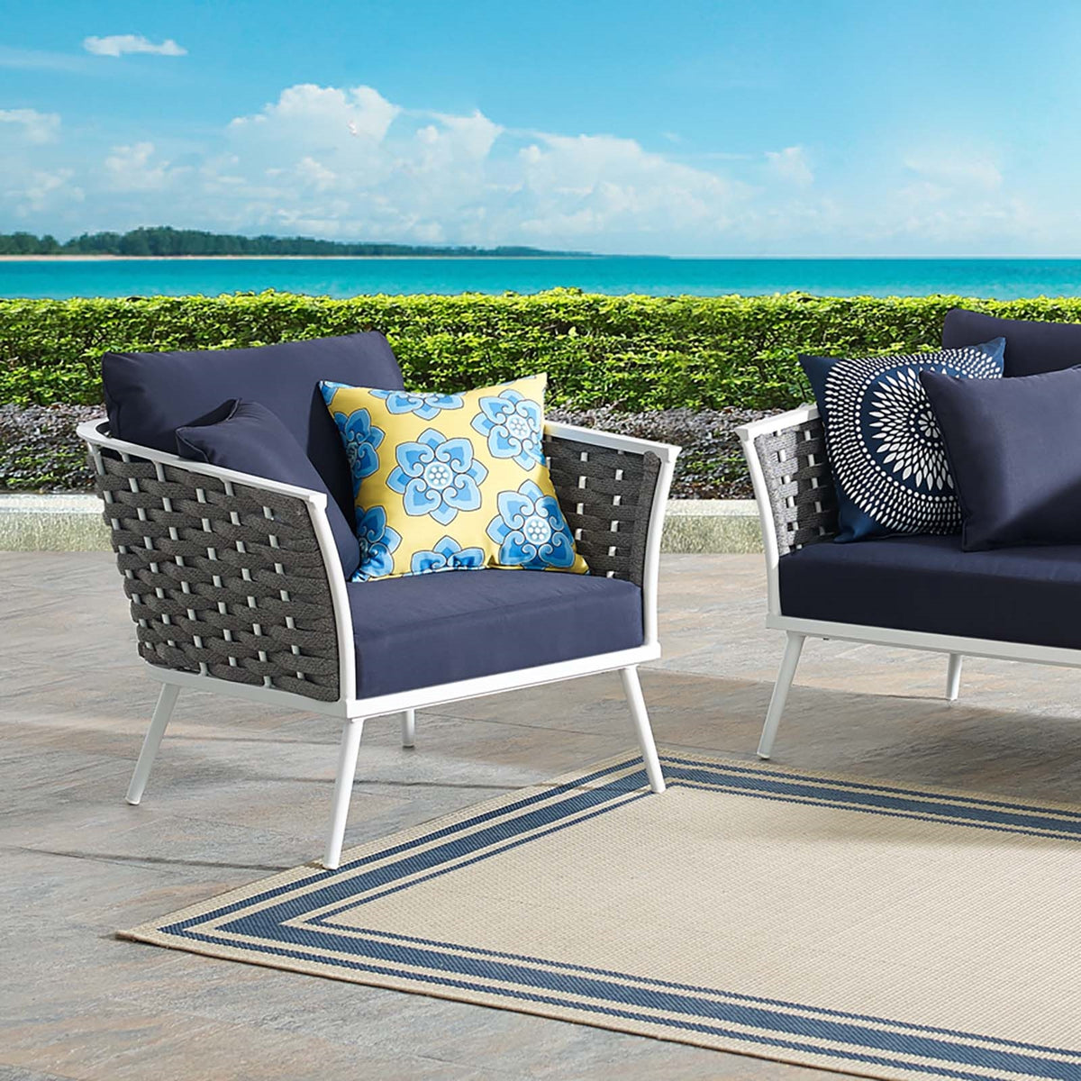 Stance Outdoor Patio Aluminum Armchair - BUILDMYPLACE