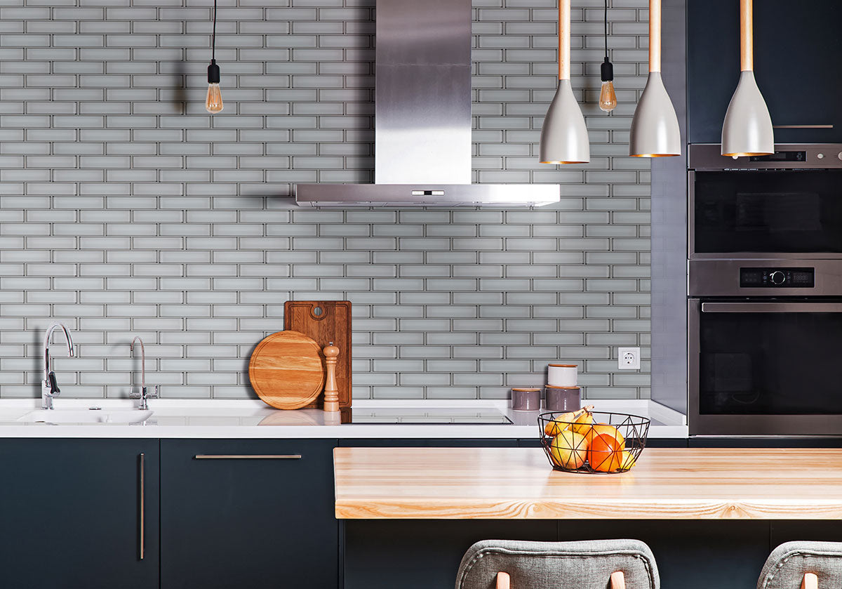 2" X 6" Ice Bevel Subway Glass Mosaic Wall Tile (9.6SQ FT/CTN)