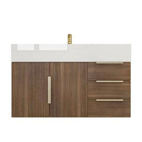 Blossom 36 In. Floating Single Sink Bathroom Vanity With Acrylic Sink Top & Aluminum Alloy Frame