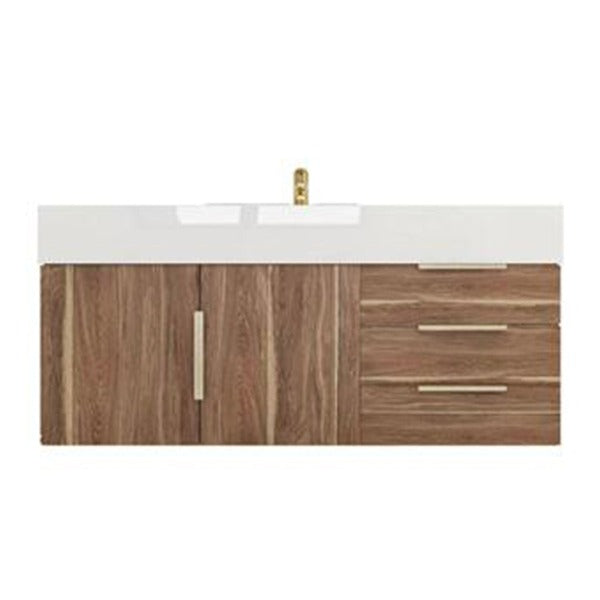 Blossom 48 In. Floating Single Sink Bathroom Vanity With Acrylic Sink Top, Drawers & Aluminum Alloy Frame