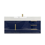 Blossom 48 In. Floating Single Sink Bathroom Vanity With Acrylic Sink Top, Drawers & Aluminum Alloy Frame