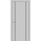 Modern Wood Interior Door with Hardware | Planum 0017 Matte Grey | Single Panel Frame Trims | Bathroom Bedroom Sturdy Doors