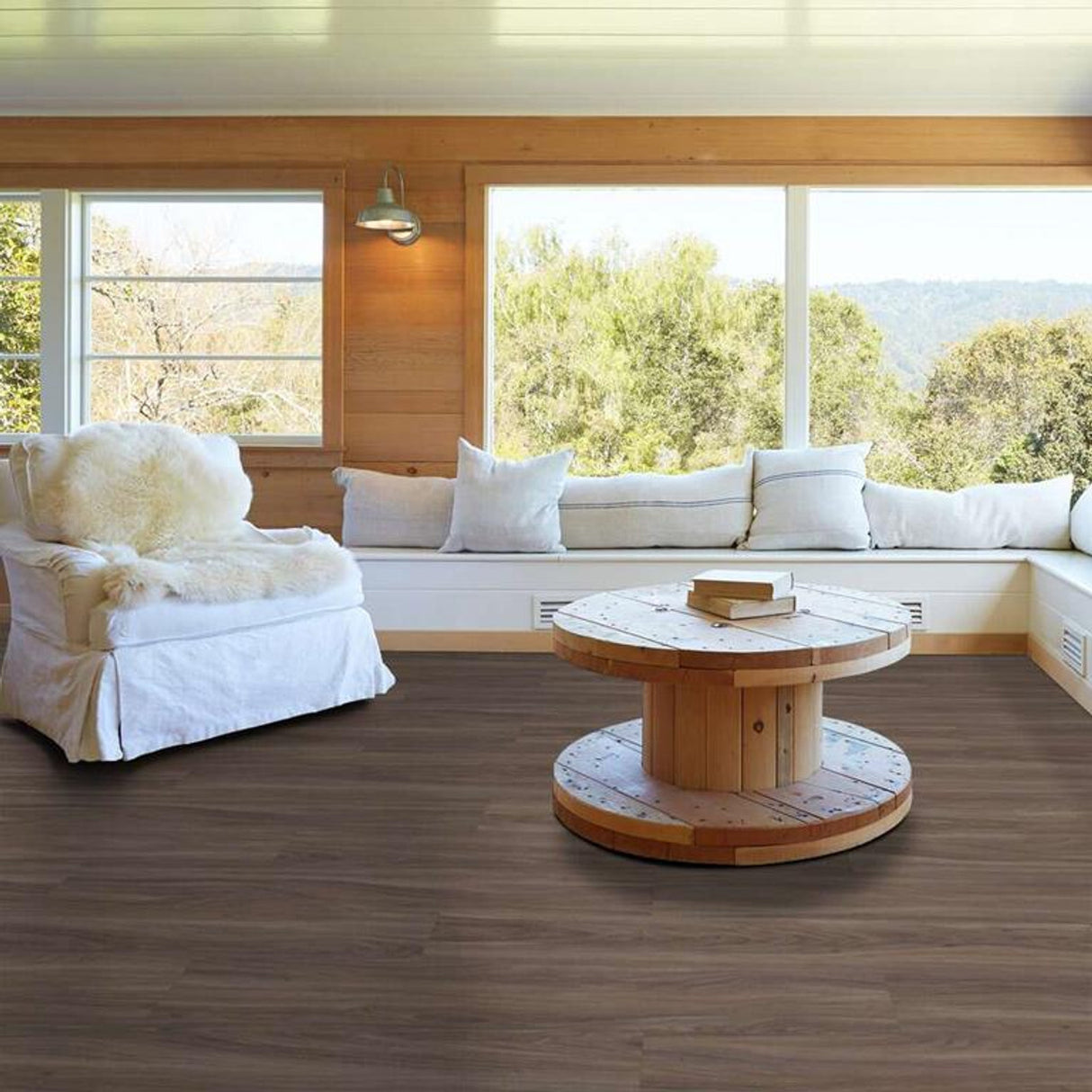 Shaw Floorte Pro Paladin Plus 0278V-00150, Cinnamon Walnut Float/Glue Down SPC Vinyl Flooring,  7" x 48" x 5mm Thickness (18.91SQ FT/ CTN)
