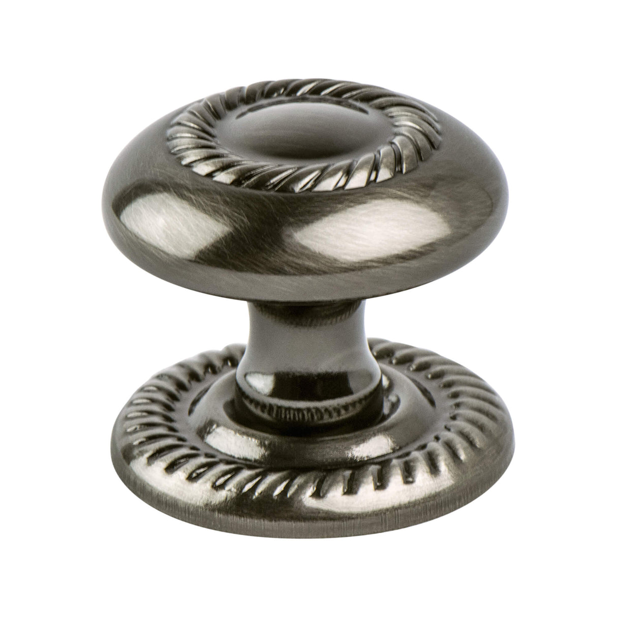 Advantage Plus Four Brushed Black Nickel Roped Knob