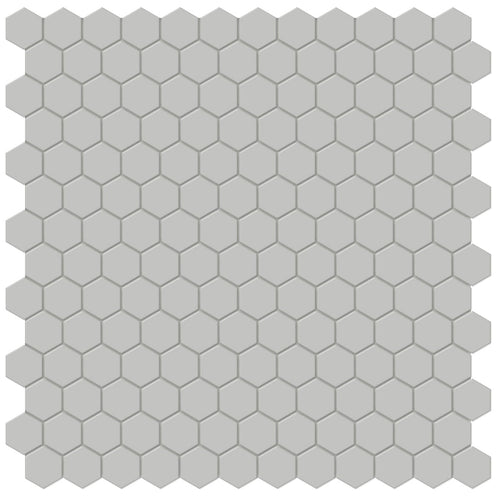 1 In Soho Loft Grey Hexagon Matte Glazed Porcelain Mosaic
