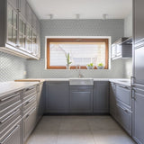1 In Soho Loft Grey Hexagon Matte Glazed Porcelain Mosaic - BUILDMYPLACE