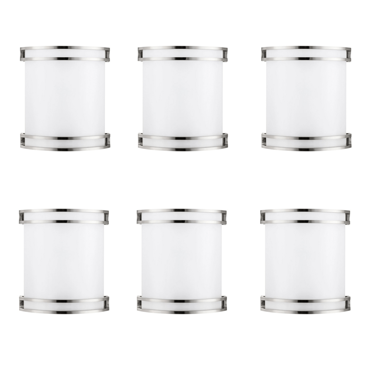 9.64" Dimmable Half Cylinder LED Wall Sconce BN Color, 17W, 1100 Lumens, 5 CCT AC120V, For Living Room, Bedroom, Hallway, Kitchen