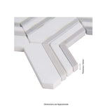 11" X 13" Georama Grigio Polished White Marble Hexagon Floor and Wall Mosaic Tile (9.9SQ FT/CTN) - BUILDMYPLACE