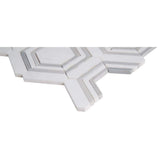11" X 13" Georama Grigio Polished White Marble Hexagon Floor and Wall Mosaic Tile (9.9SQ FT/CTN) - BUILDMYPLACE