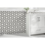 11" X 13" Georama Nero Polished Geometric Black Hexagon Mosaic Sheet (9.9SQ FT/CTN) - BUILDMYPLACE