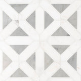 12" X 12" Bianco Dolomite Geometrica Polished White Marble Mosaic Tile (10SQ FT/CTN) - BUILDMYPLACE
