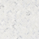 12" X 12" Calacatta Cressa Herringbone Honed Mosaic Sheet (9.4SQ FT/CTN) - BUILDMYPLACE