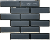 12 x 12 inch Glass Mosaic Tile with Dark Grey Color - BUILDMYPLACE