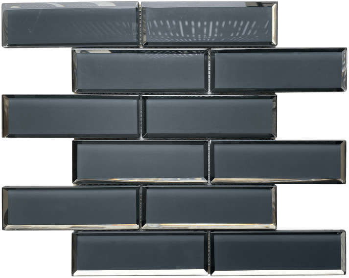 12 x 12 inch Glass Mosaic Tile with Dark Grey Color