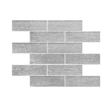 12 x 12 inch Glass Mosaic Tile with Shiny Silver Color and Glossy Finish - BUILDMYPLACE