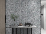 12 x 12 inch Glass mosaic Tile with Silver Color and Glossy Finish - BUILDMYPLACE