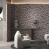 12 x 12 inch mosaic Glass Tile with Earth Color and Glossy Finish - BUILDMYPLACE
