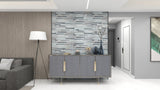 12 x 12 inch Mosaic Tile with Light Grey Color and Glossy Finish - BUILDMYPLACE