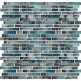 12" X 12" Night Sky Interlocking Green Mosaic Sheet (9.7SQ FT/CTN) - BUILDMYPLACE