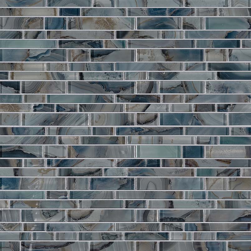 12" X 12" Night Sky Interlocking Green Mosaic Sheet (9.7SQ FT/CTN) - BUILDMYPLACE