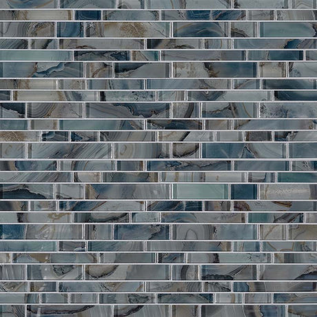 12" X 12" Night Sky Interlocking Green Mosaic Sheet (9.7SQ FT/CTN) - BUILDMYPLACE