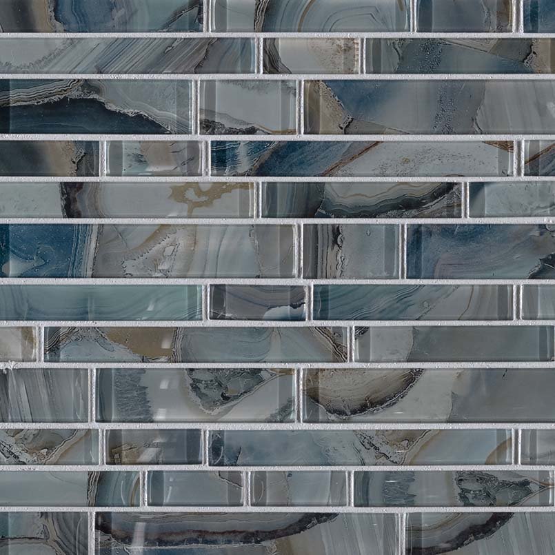 12" X 12" Night Sky Interlocking Green Mosaic Sheet (9.7SQ FT/CTN) - BUILDMYPLACE